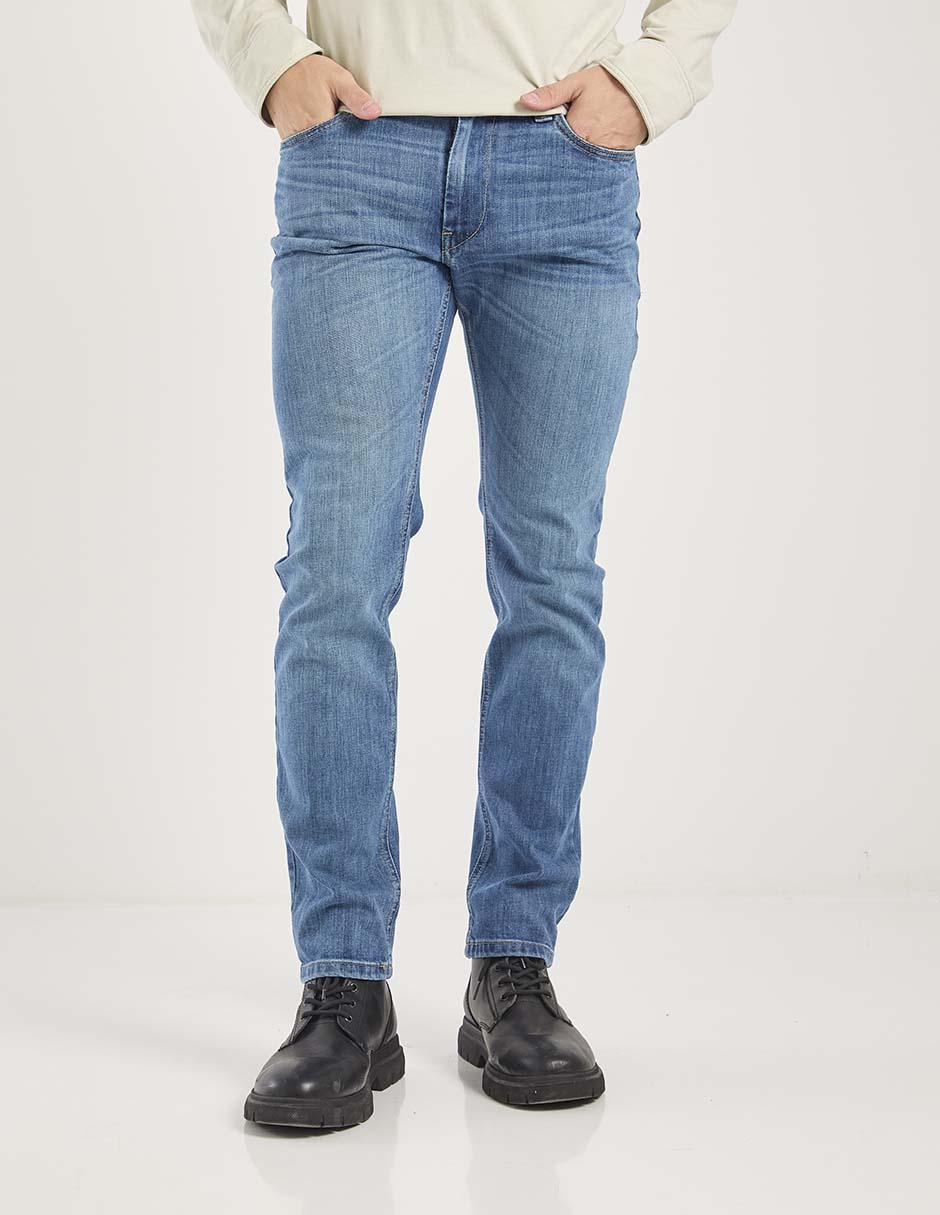 Jeans skinny lavado stone wash para hombre 1