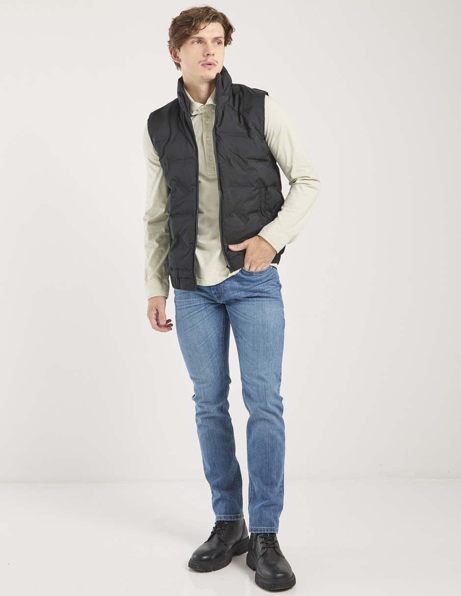 Jeans skinny lavado stone wash para hombre 6