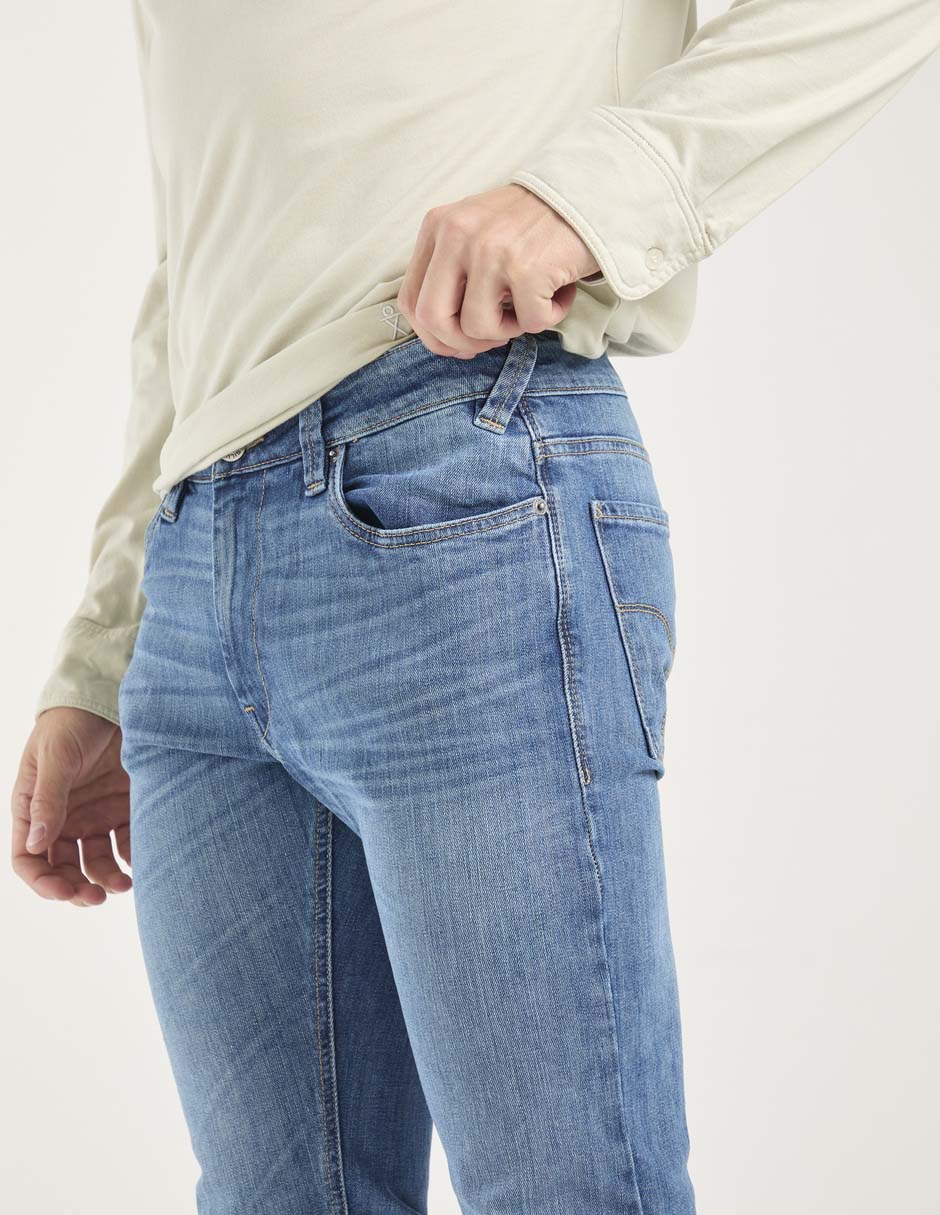 Jeans skinny lavado stone wash para hombre 7