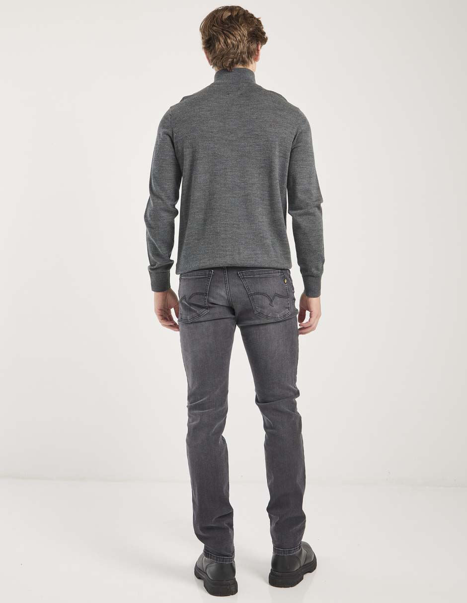 Jeans slim deslavado para hombre 5