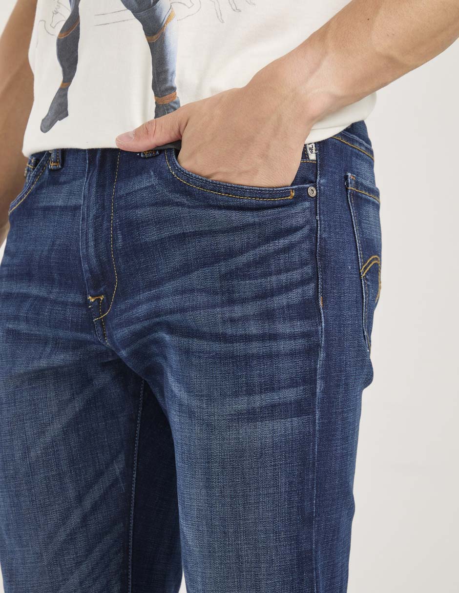 Jeans slim Silver Plate deslavado para hombre