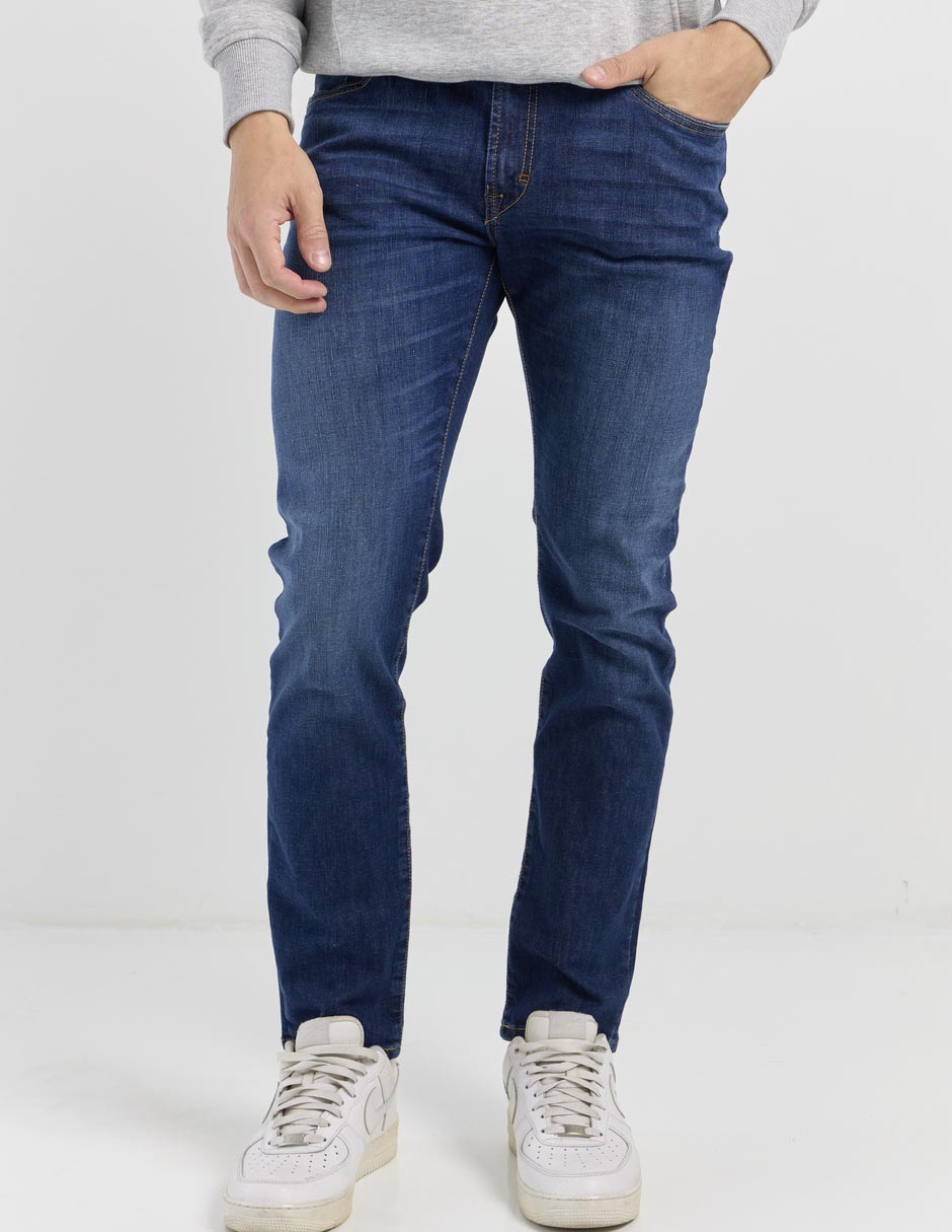 Jeans skinny lavado stone wash para hombre 1