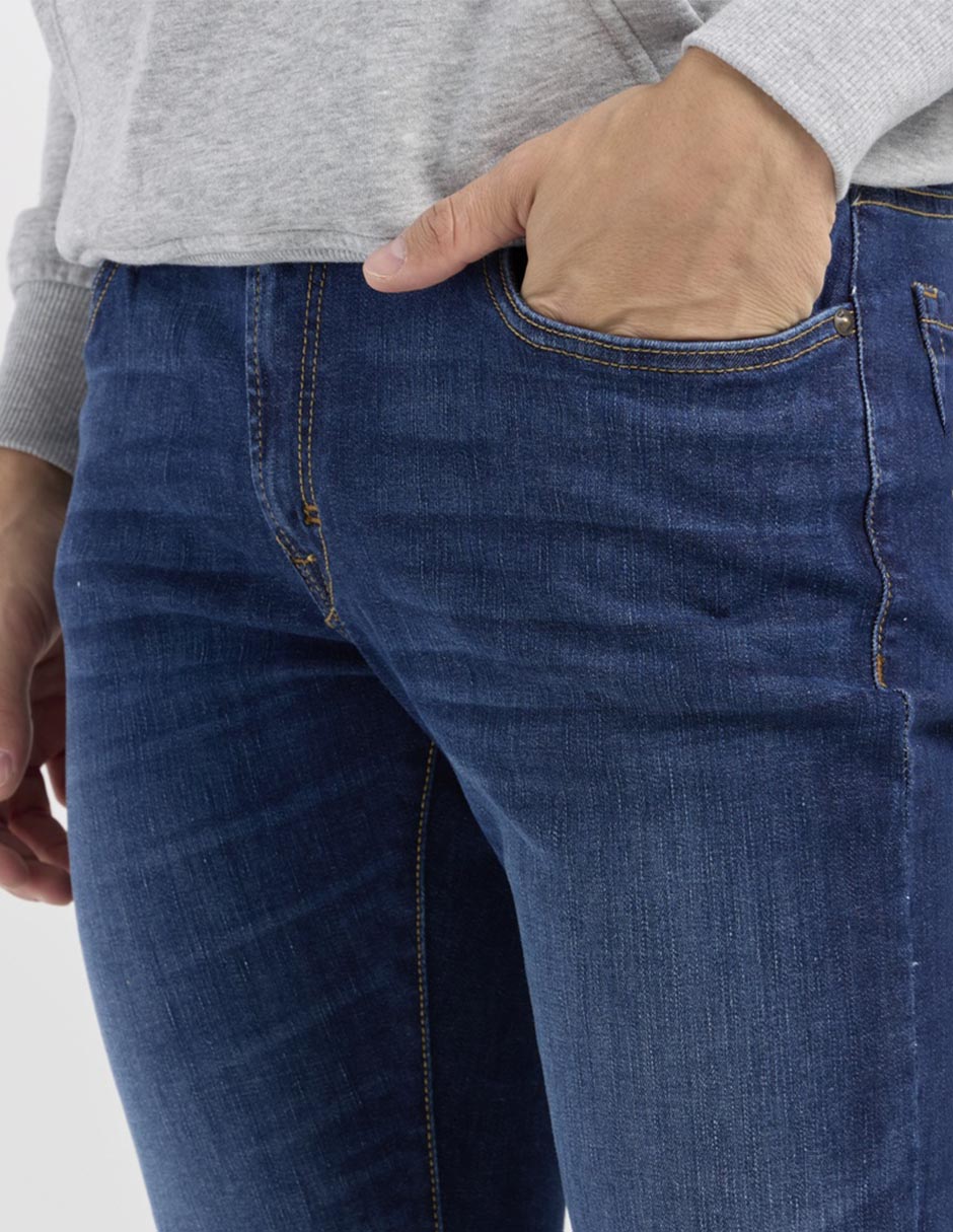 Jeans skinny lavado stone wash para hombre 7