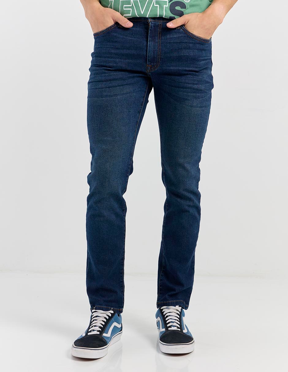 Jeans skinny lavado stone wash para hombre 1