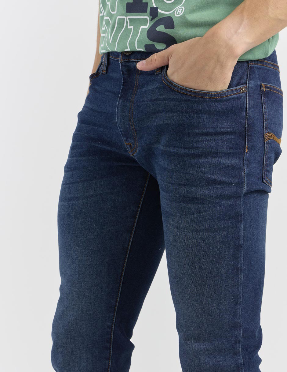 Jeans skinny lavado stone wash para hombre 7