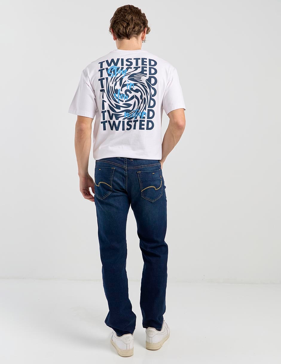 Jeans slim lavado stone wash para hombre