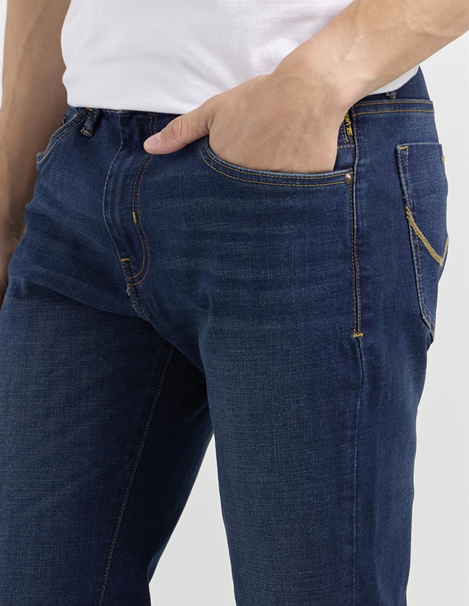Jeans slim lavado stone wash para hombre