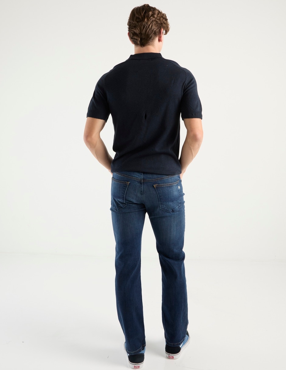 Jeans boot lavado stone wash para hombre