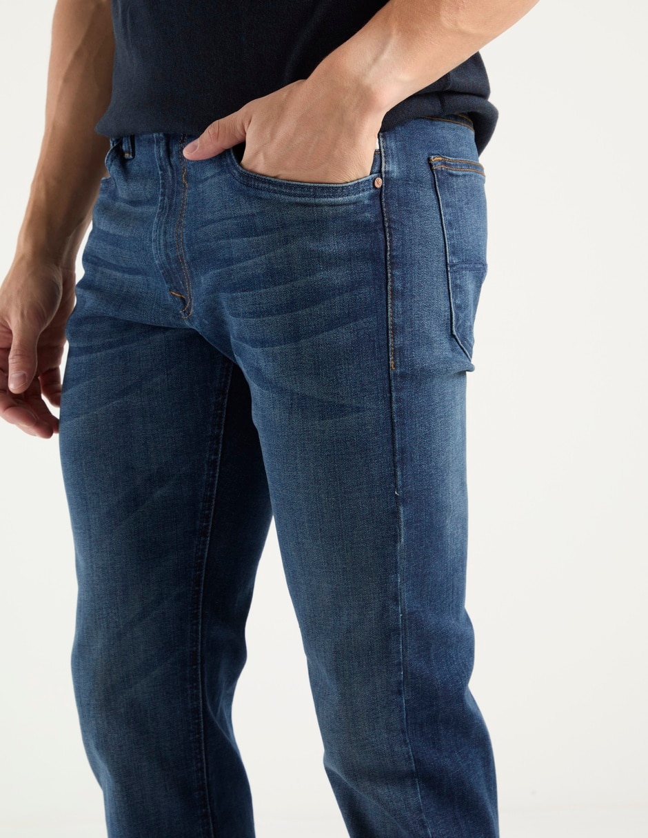 Jeans boot lavado stone wash para hombre