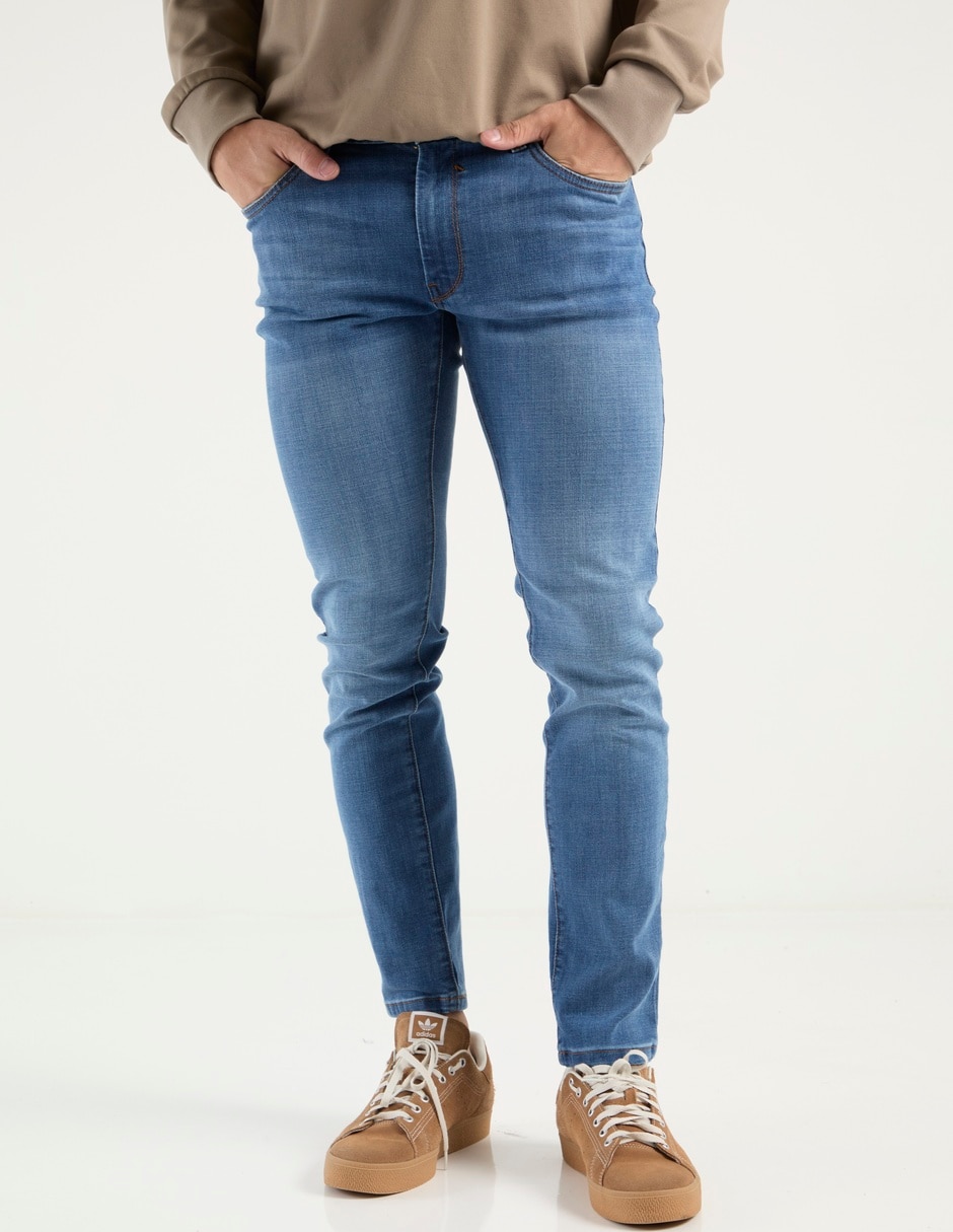 Jeans super skinny Silver Plate lavado stone wash para hombre