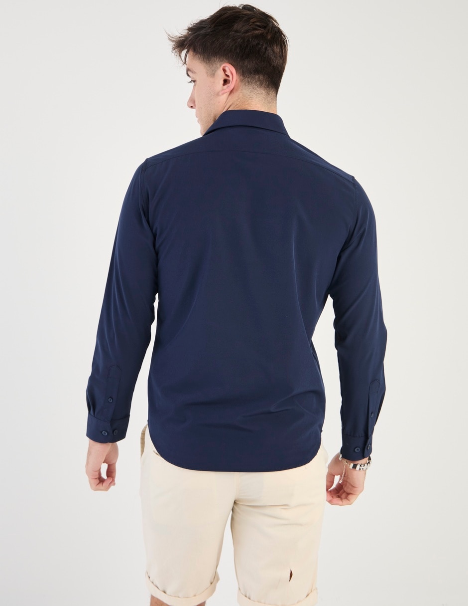 Camisa casual manga larga para hombre 2