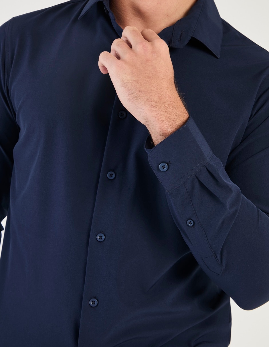 Camisa casual manga larga para hombre 4