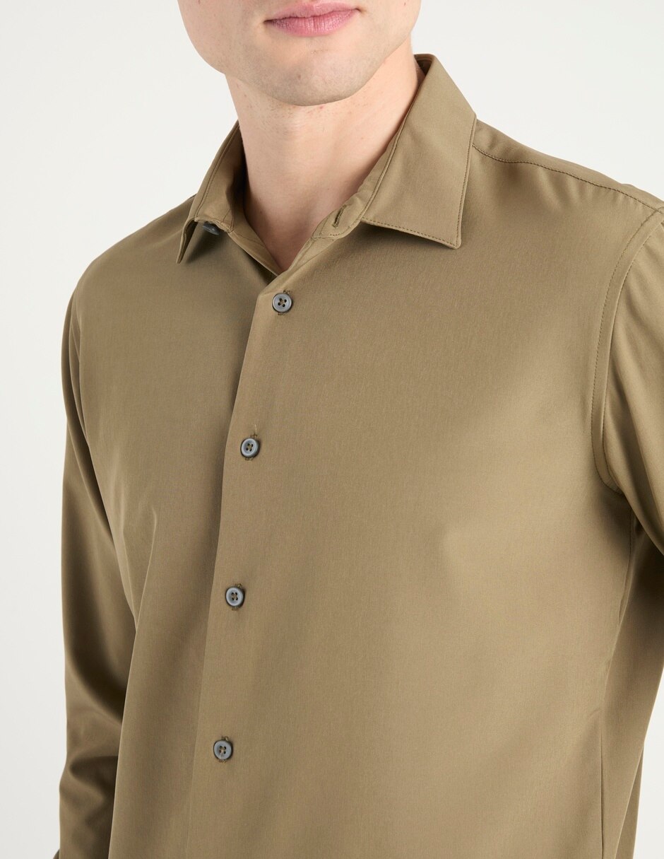 Camisa casual manga larga para hombre 4