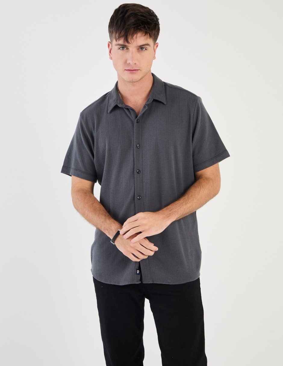 Camisa casual manga corta para hombre