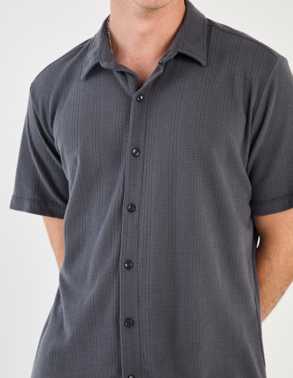 Camisa casual manga corta para hombre