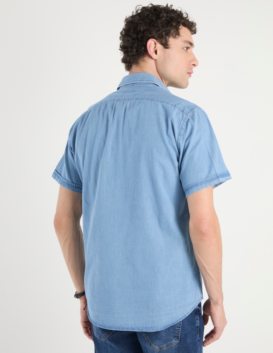 Camisa casual manga corta para hombre 4