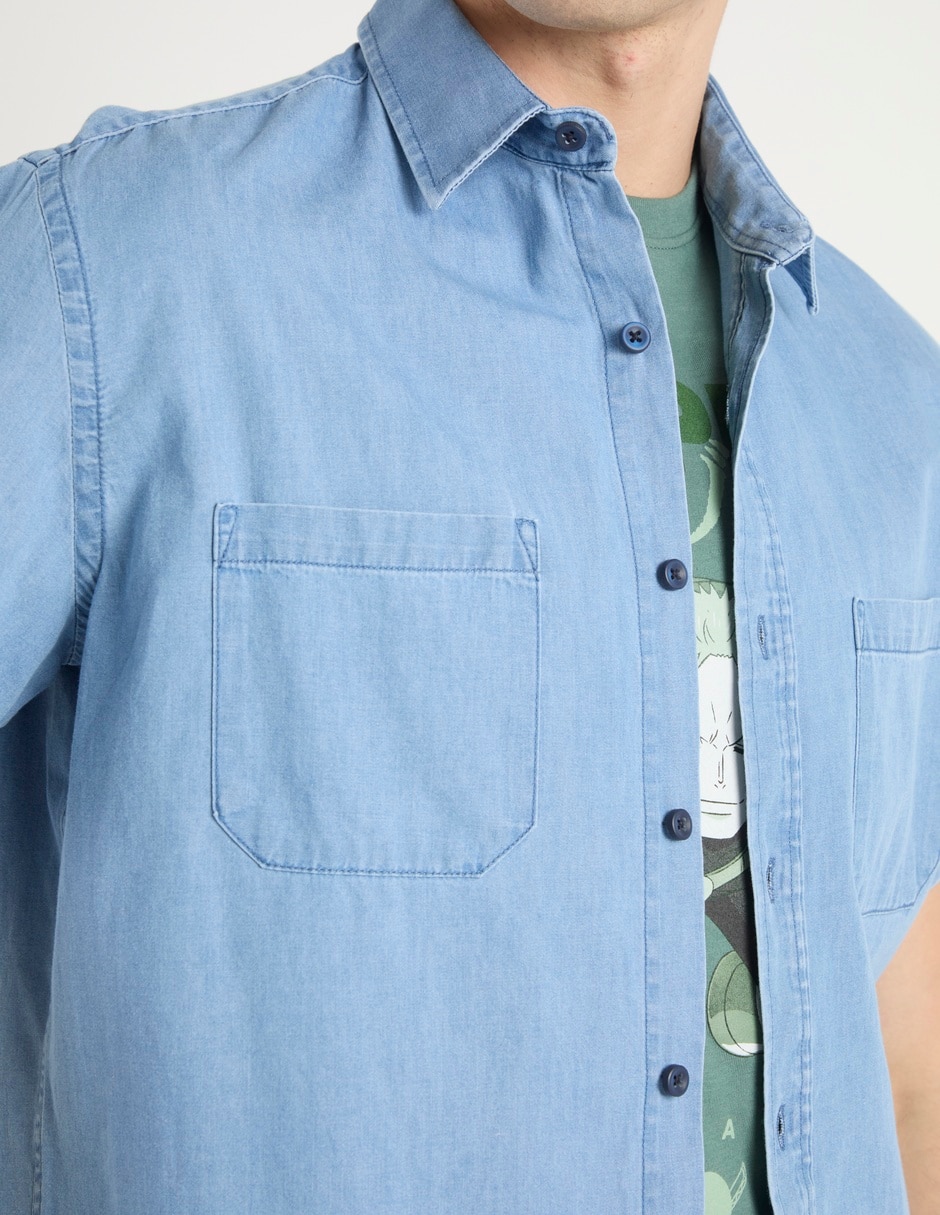 Camisa casual manga corta para hombre 2