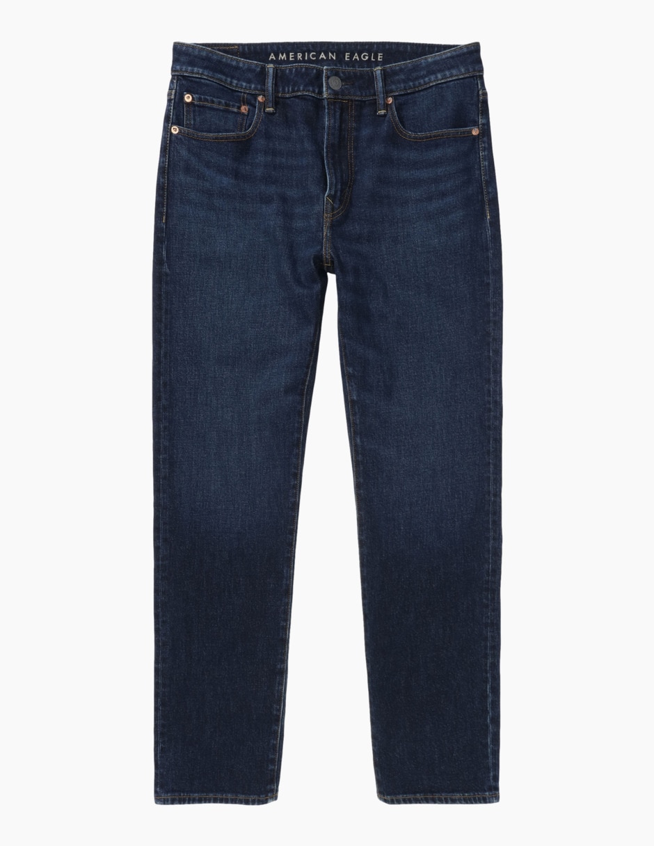 Jeans straight deslavado para hombre 4