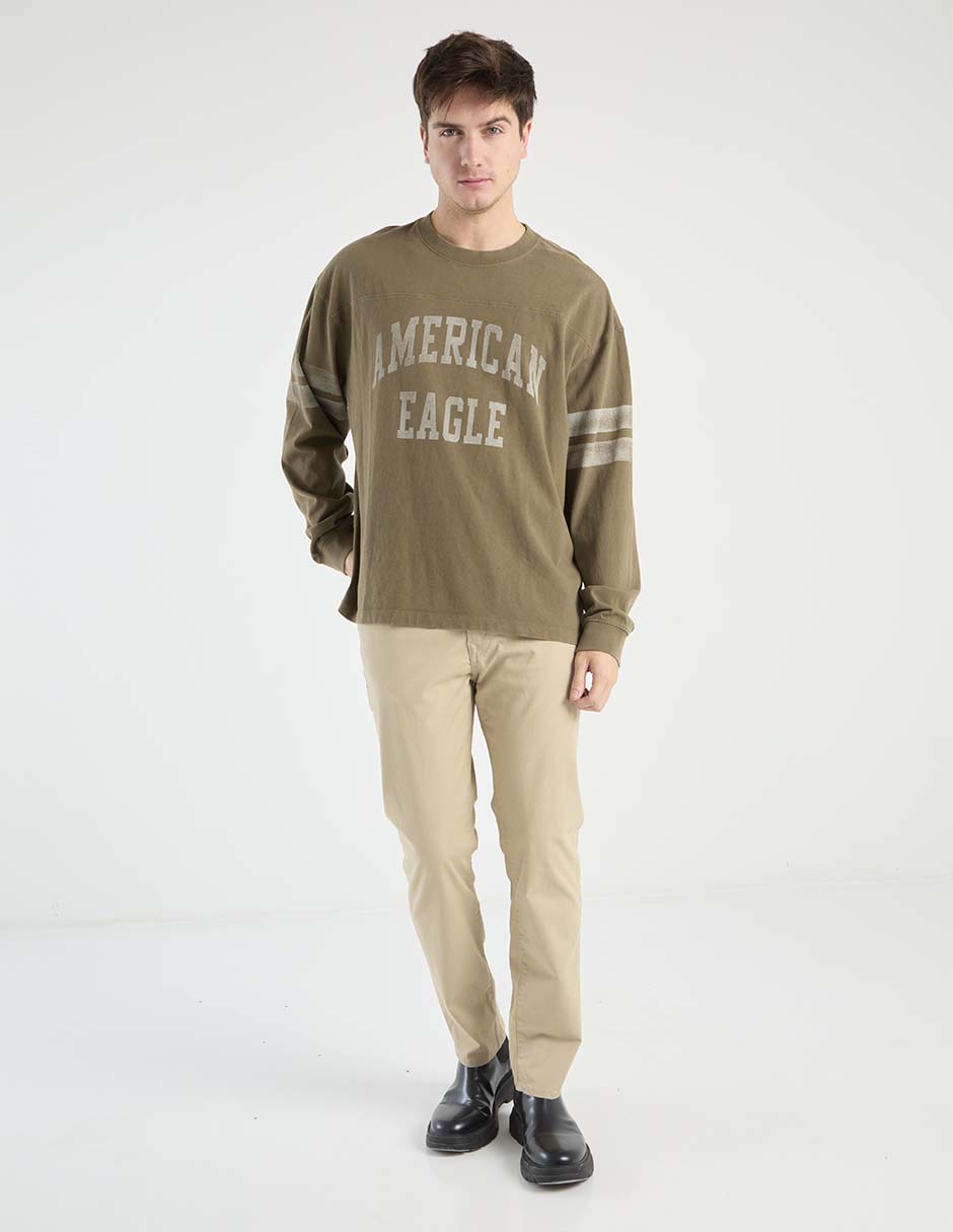 Pantalón casual slim American Eagle de algodón para hombre