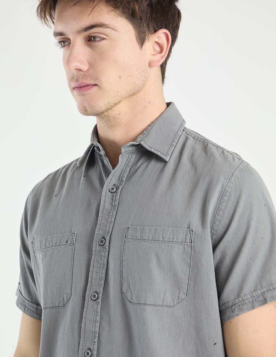 Camisa casual manga corta para hombre