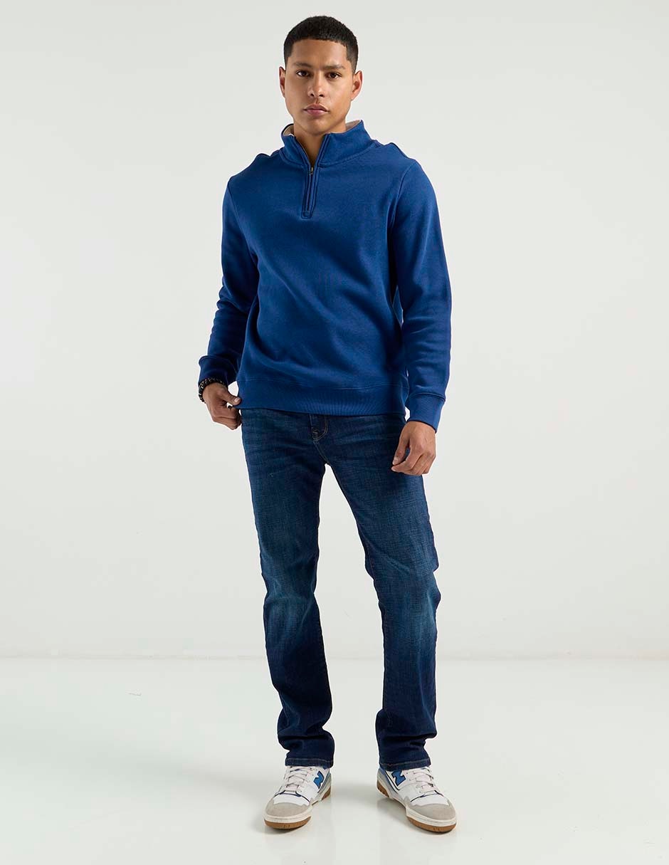 Jeans straight Silver Plate lavado whisker para hombre