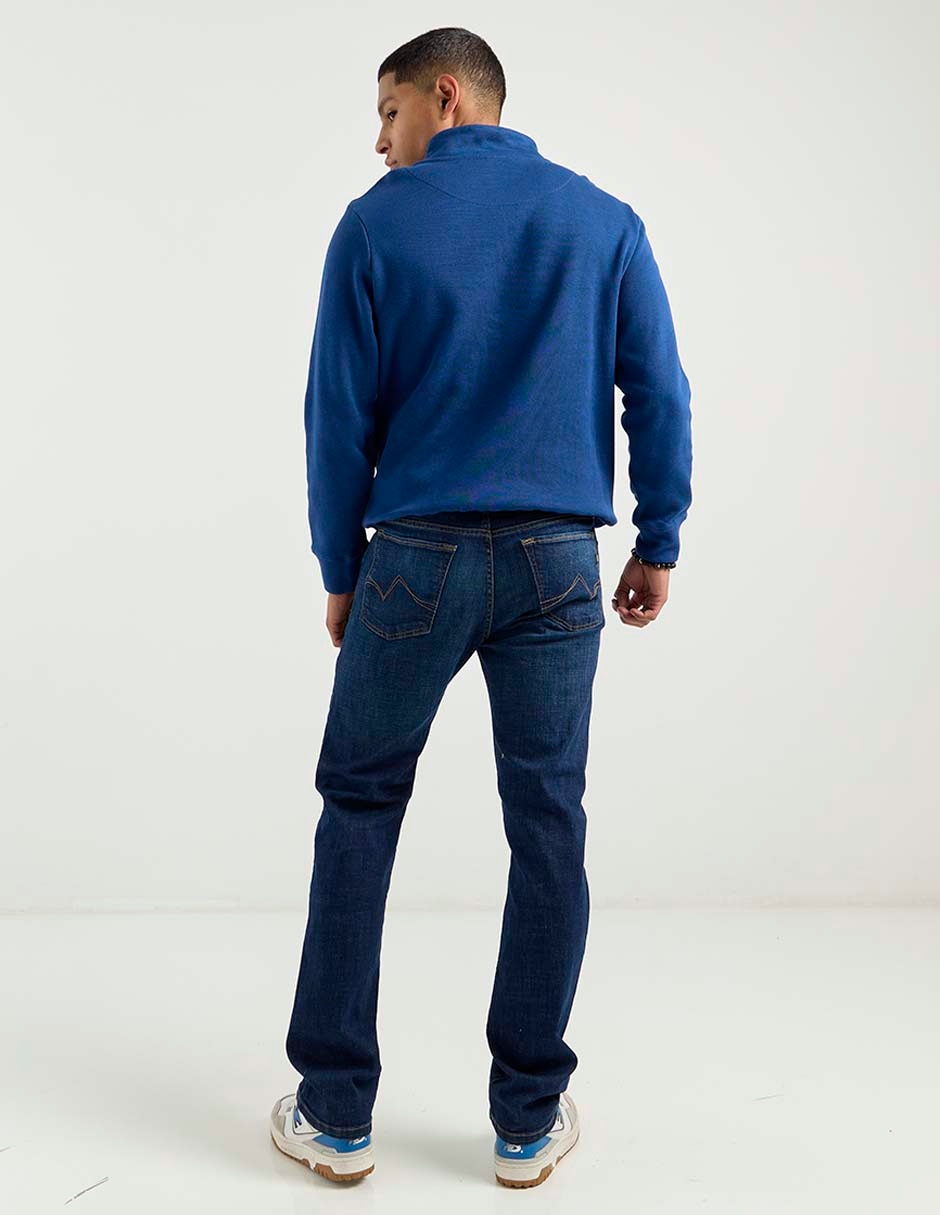 Jeans straight Silver Plate lavado whisker para hombre