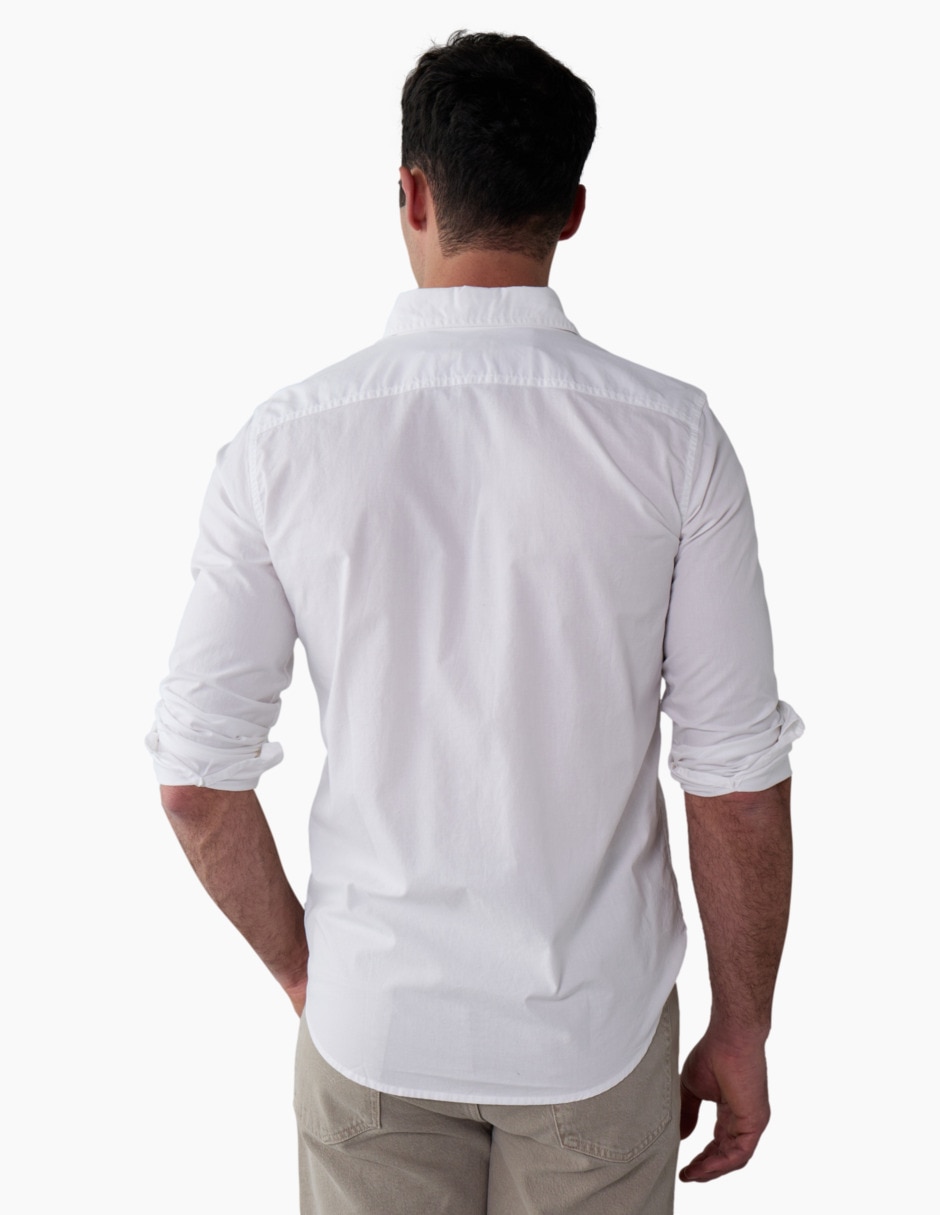 Camisa casual de algodón manga larga para hombre 4