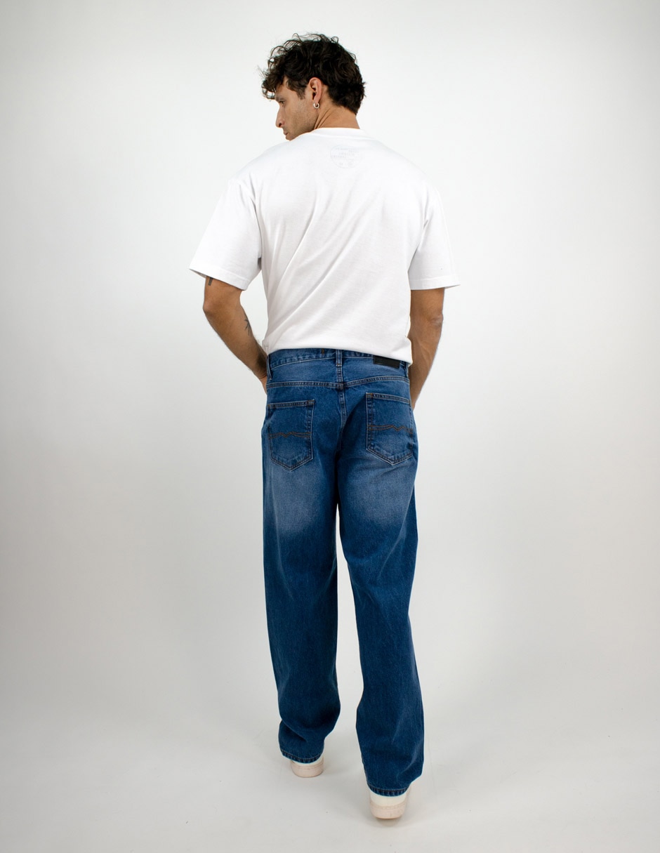 Jeans slim deslavado para hombre