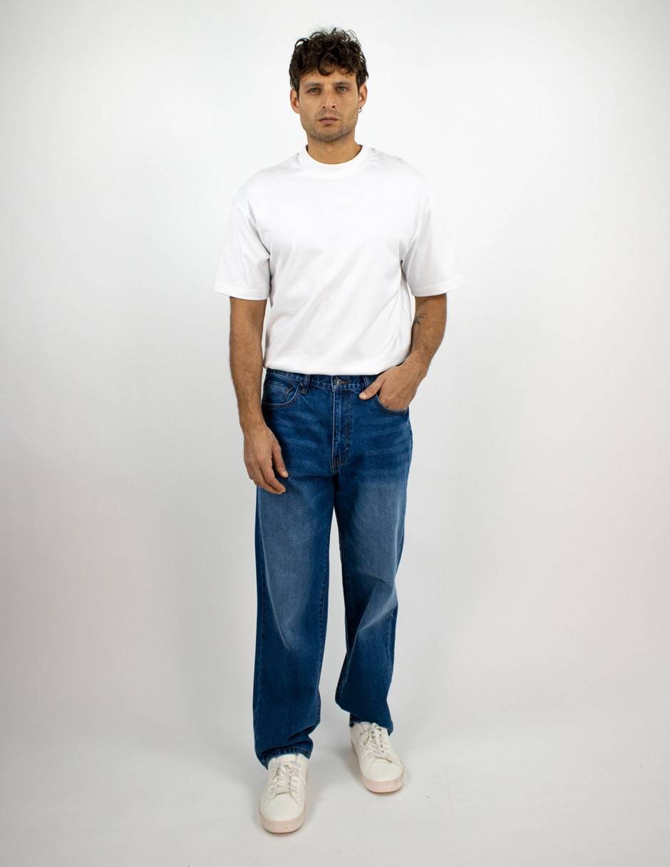 Jeans slim deslavado para hombre