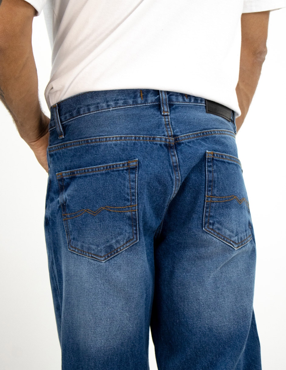 Jeans slim deslavado para hombre