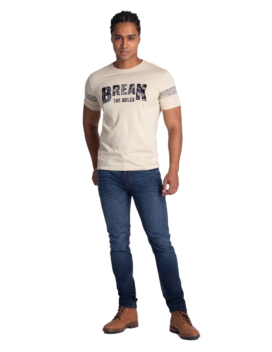 Playera cuello redondo para hombre