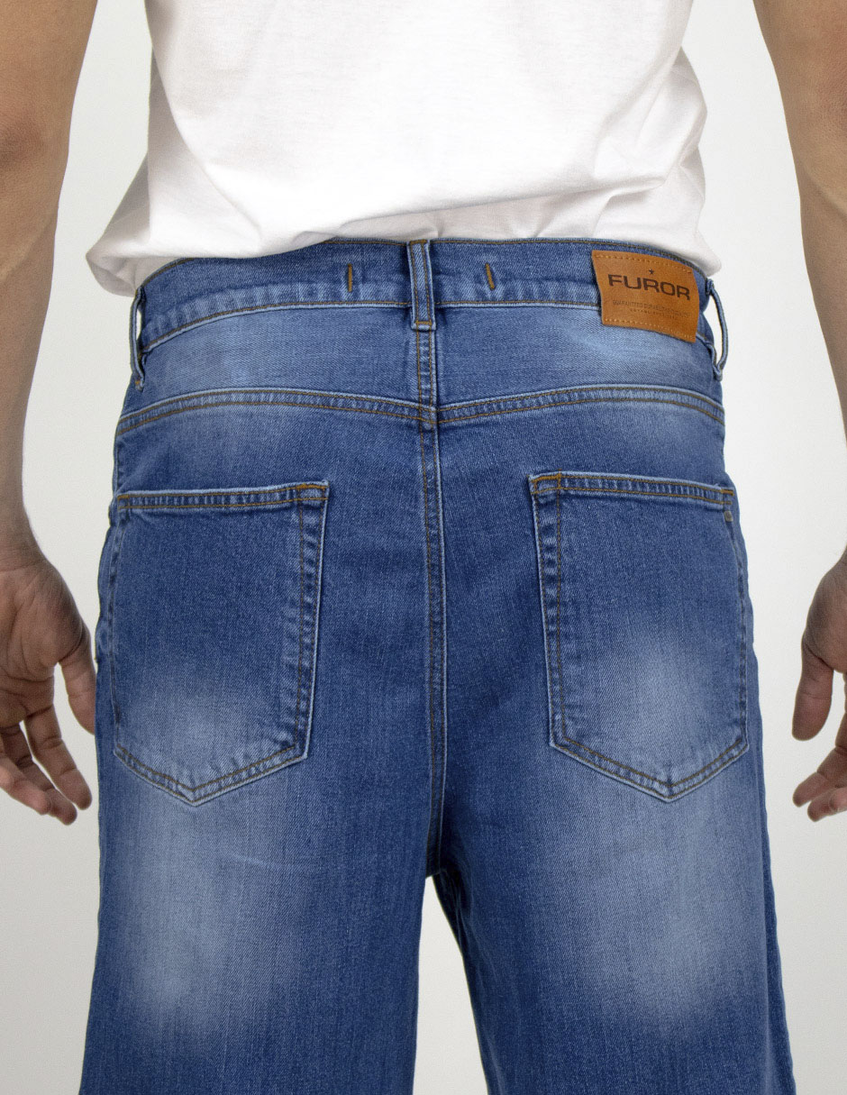 Jeans baggy deslavado para hombre