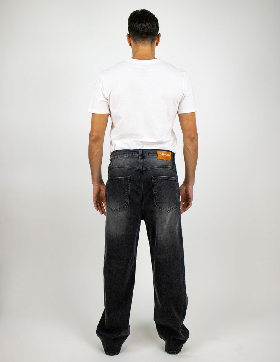 Jeans baggy deslavado para hombre