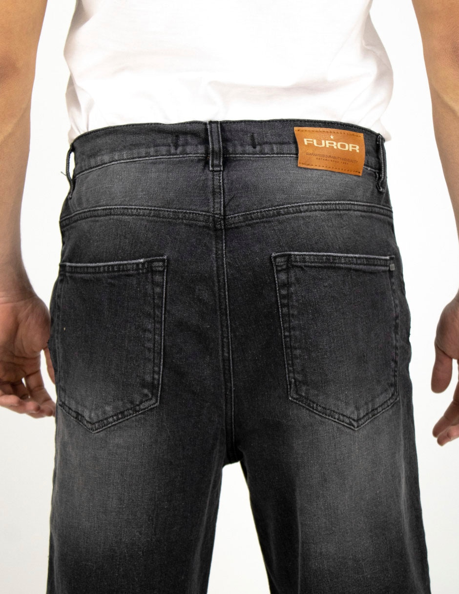 Jeans baggy deslavado para hombre