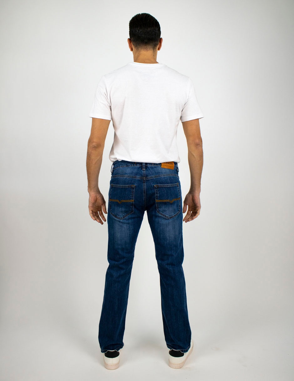 Jeans slim deslavado para hombre