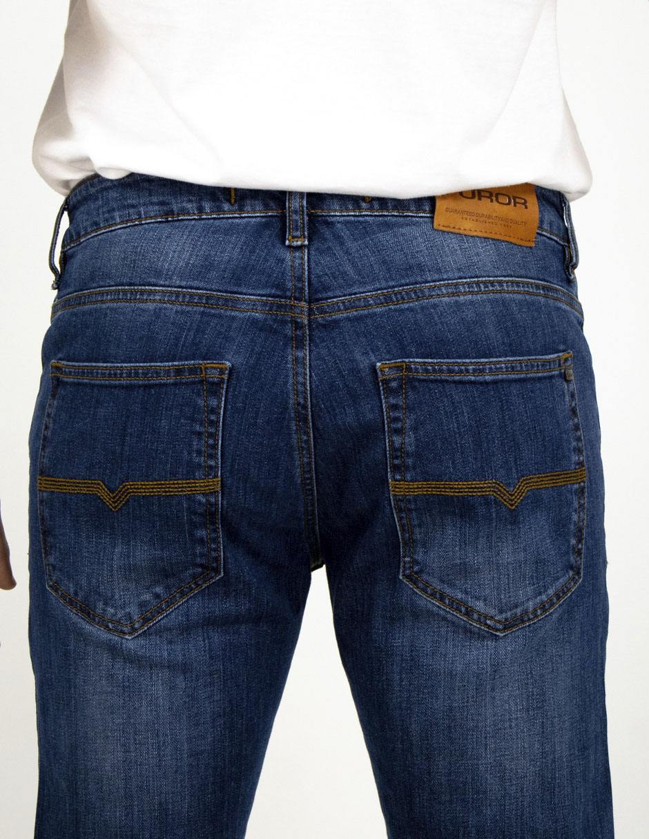 Jeans slim deslavado para hombre