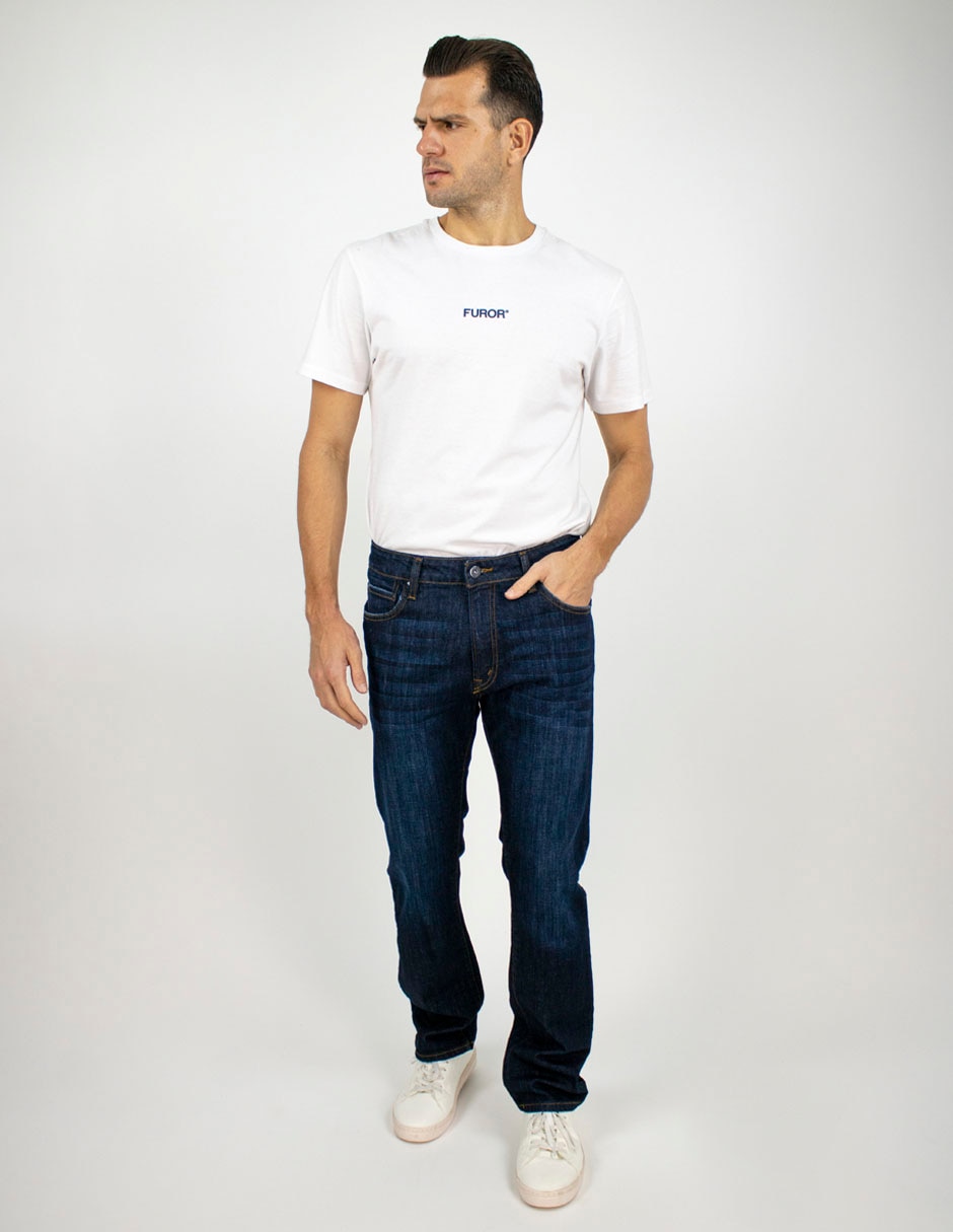 Jeans slim deslavado para hombre
