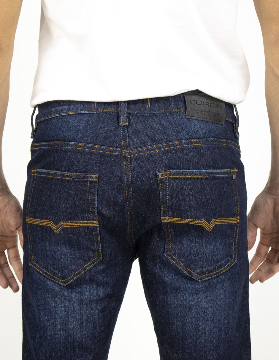Jeans slim deslavado para hombre