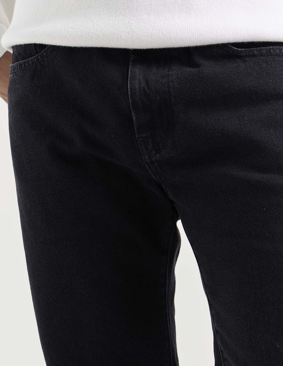 Jeans straight lavado obscuro para hombre