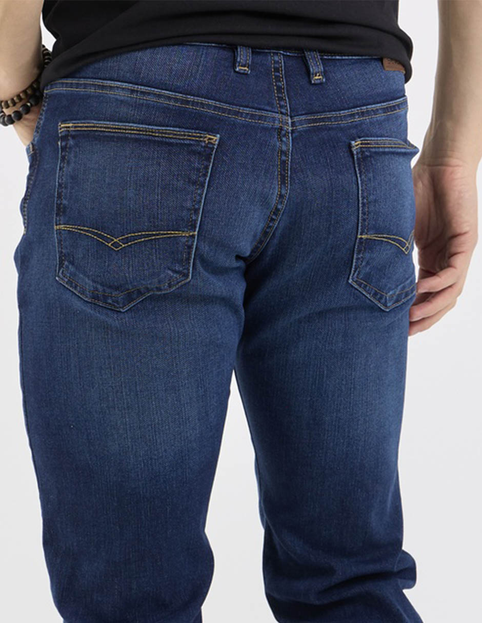 Jeans slim deslavado para hombre 10