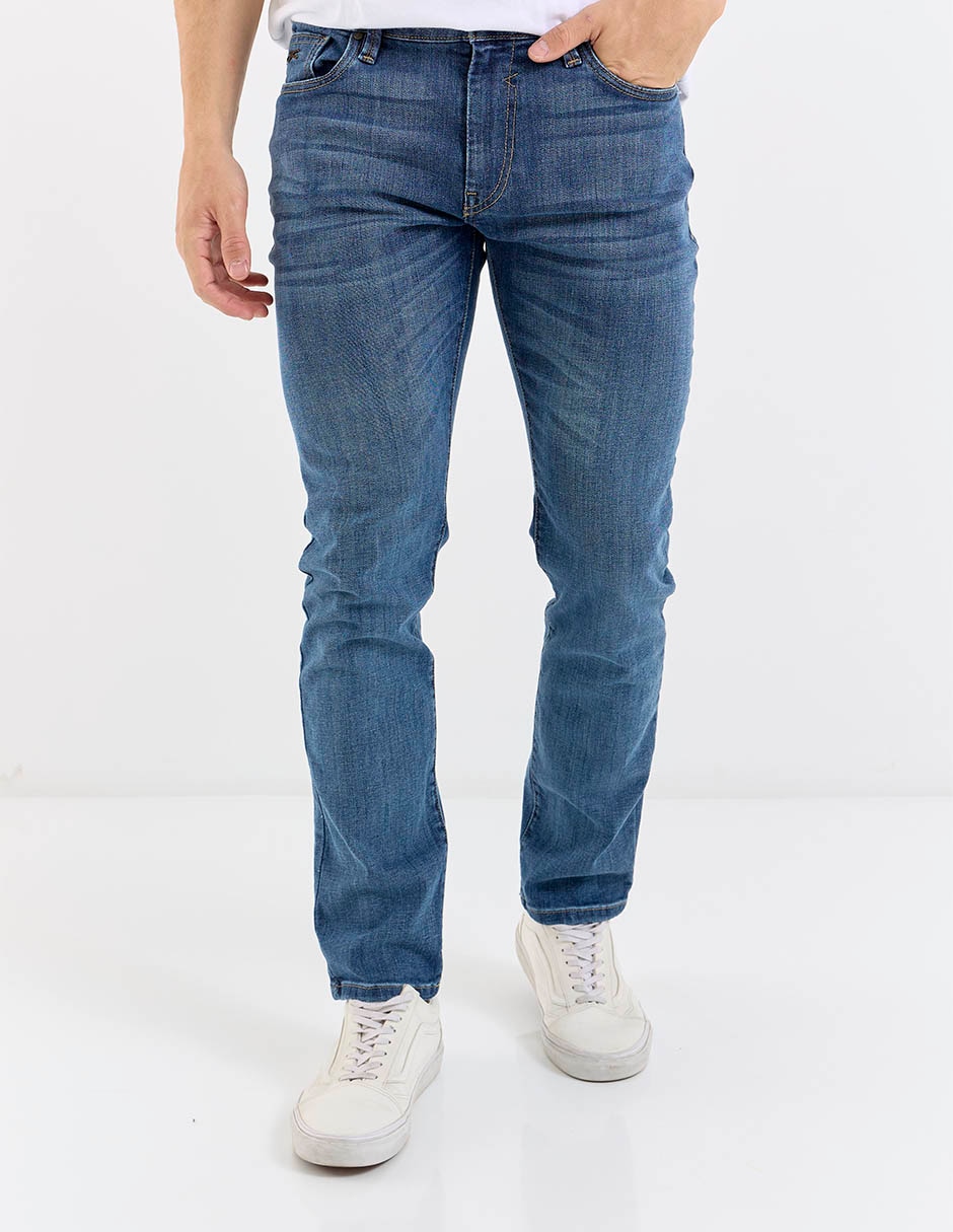 Jeans slim deslavado para hombre 2