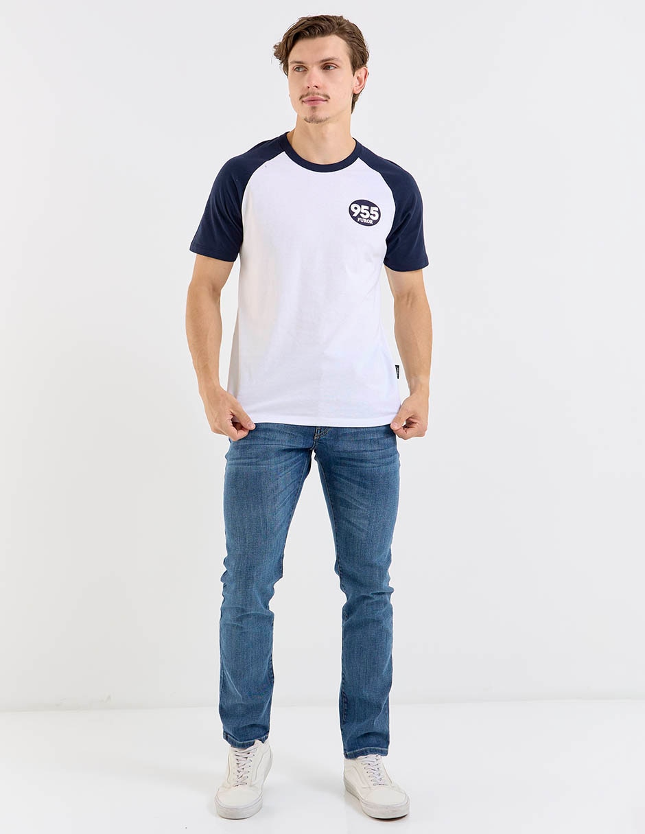 Jeans slim deslavado para hombre 3