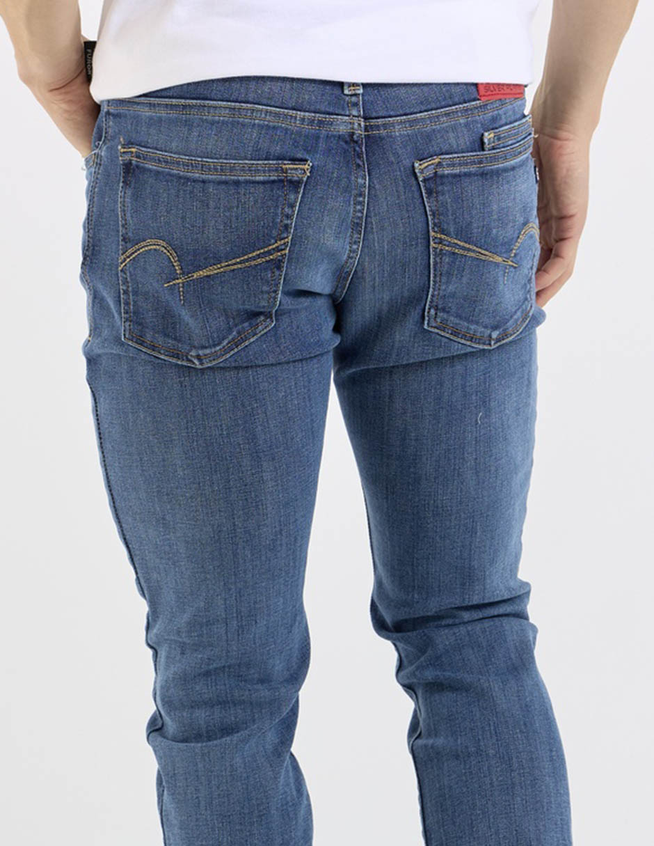 Jeans slim deslavado para hombre 5