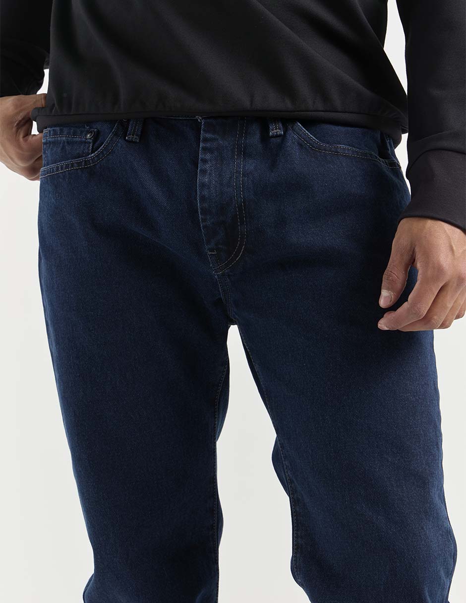 Jeans straight lavado obscuro para hombre 9