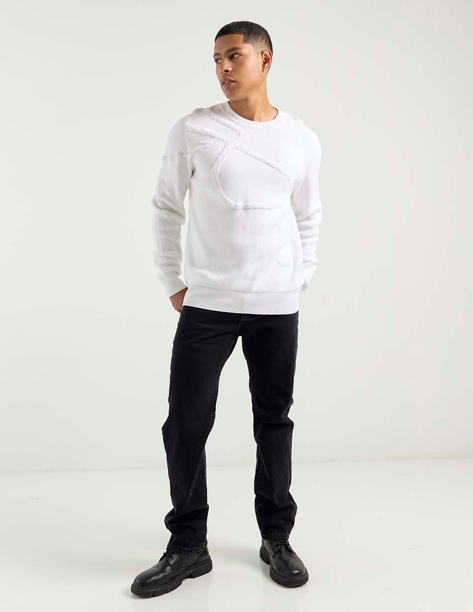 Jeans straight lavado obscuro para hombre 1