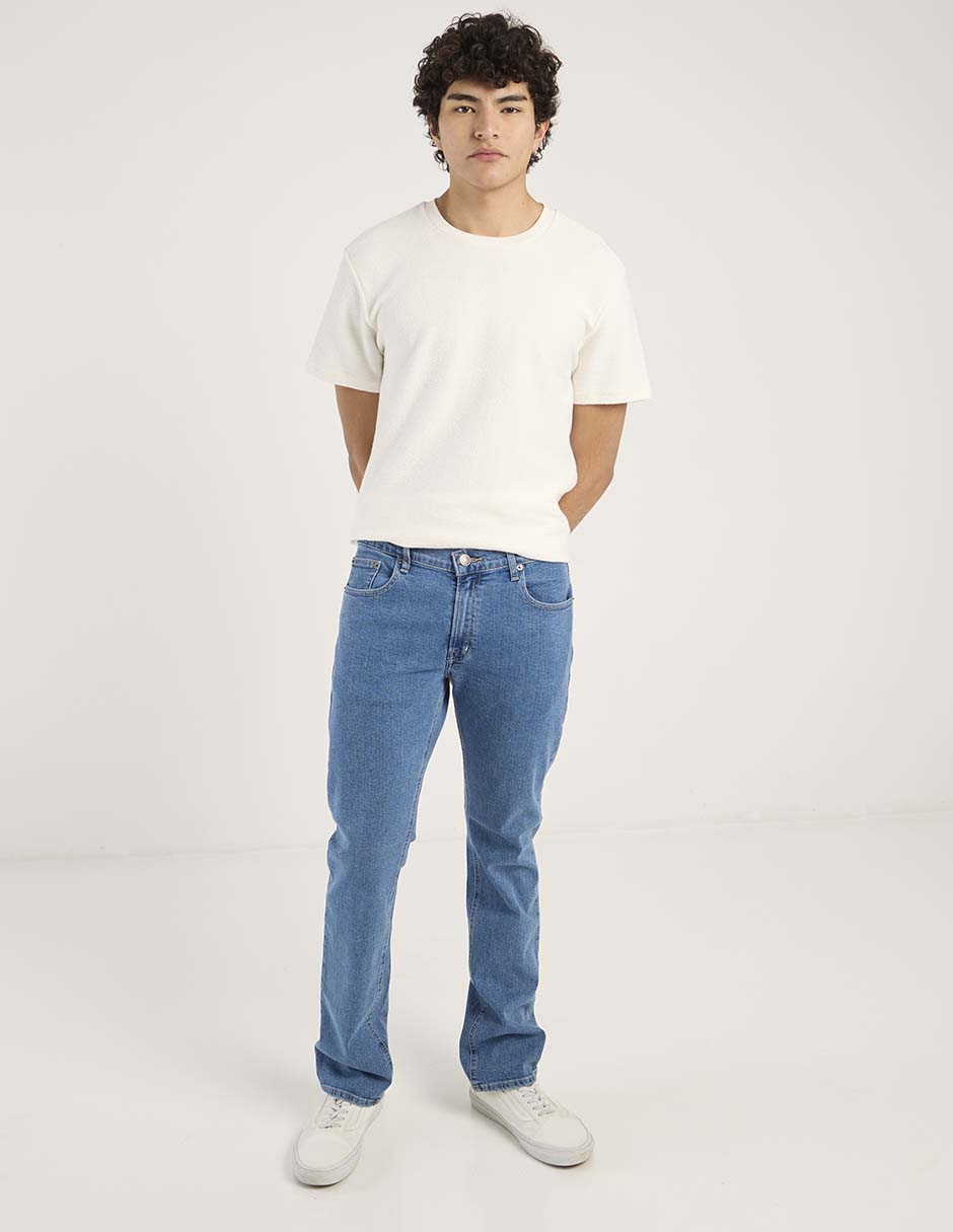 Jeans straight Oggi lavado claro para hombre