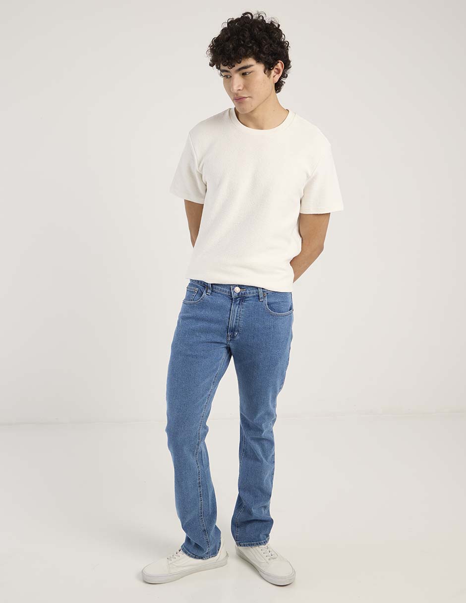 Jeans straight Oggi lavado claro para hombre