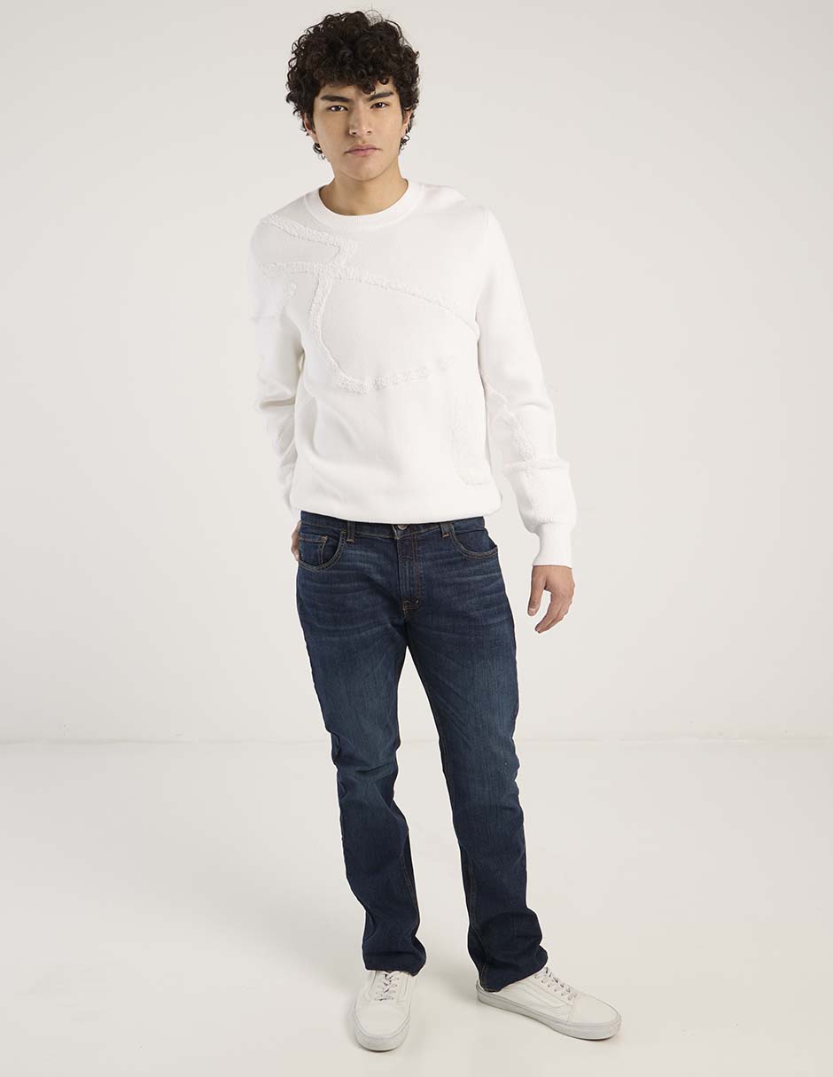 Jeans straight Oggi deslavado para hombre