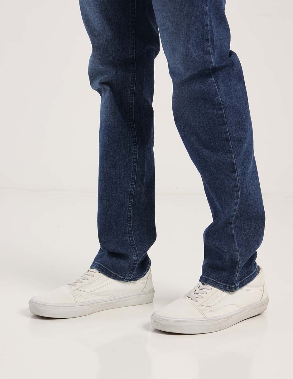 Jeans straight deslavado para hombre 10