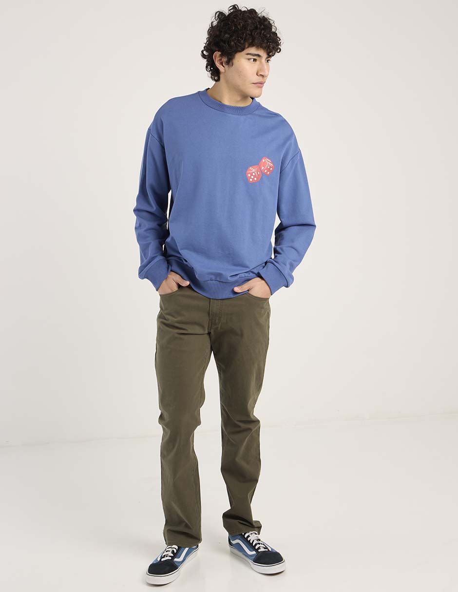 Pantalón straight Oggi de algodón para hombre